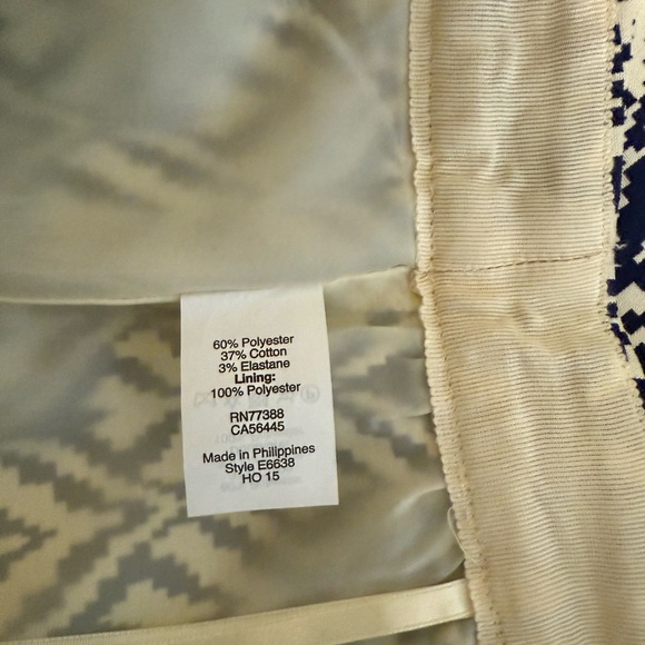 NWT - J. Crew Blue and White Ikat Patterned A-Line Skirt - Picture 7 of 8